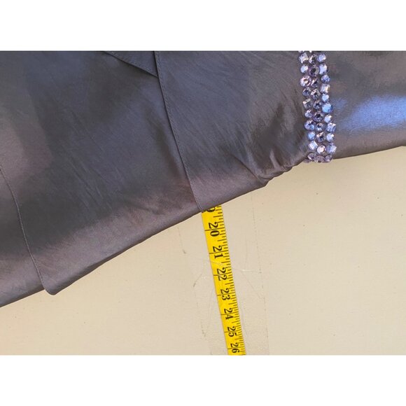 Alex Evenings Formal Midi Dress Tiered Cap Sleeve Lavender Size 14 - Picture 9 of 11